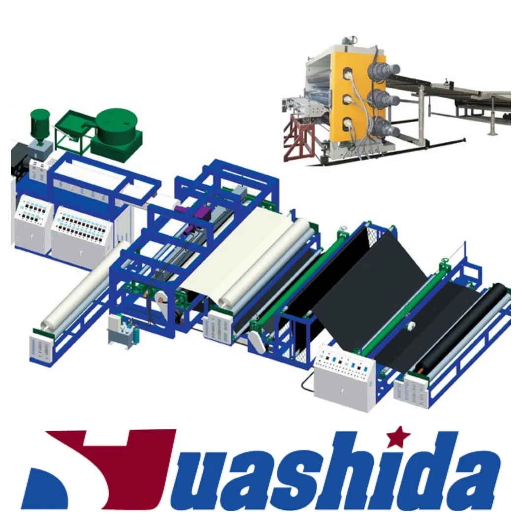 0.1-3.0mm Thickness 8000mm Width PE Geosynthetic Membrane Extrusion Line with 1000-200kg/h Capacity for Civil Engineering and Industrial Waterproofing 0