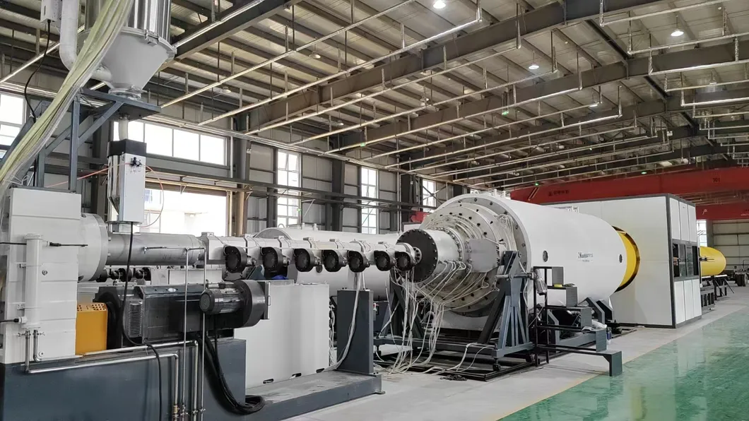 Vacuum Calibrated HDPE Jacket Pipe Extrusion Equipment with High-Efficiency Extruder and Uniform Wall Thickness for Pre-Insulated Pipe Production 3
