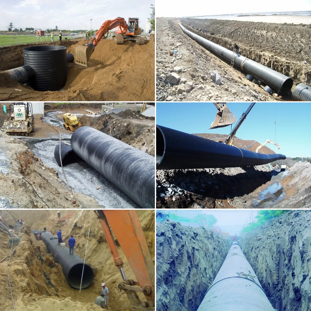 Sistema de fabricación de tuberías de bobinado de HDPE con rango de tuberías de 200-3000 mm, control PLC Siemens y diseño de estructura de pared hueca 6