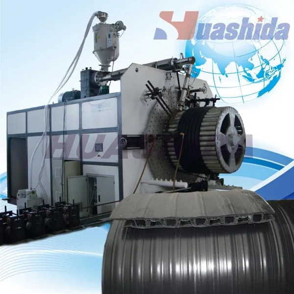 Double Wall Metal Reinforced HDPE Winding Pipe Production Line