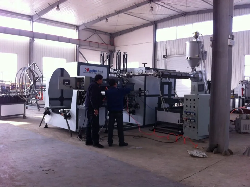 Double Wall Metal Reinforced HDPE Winding Pipe Production Line