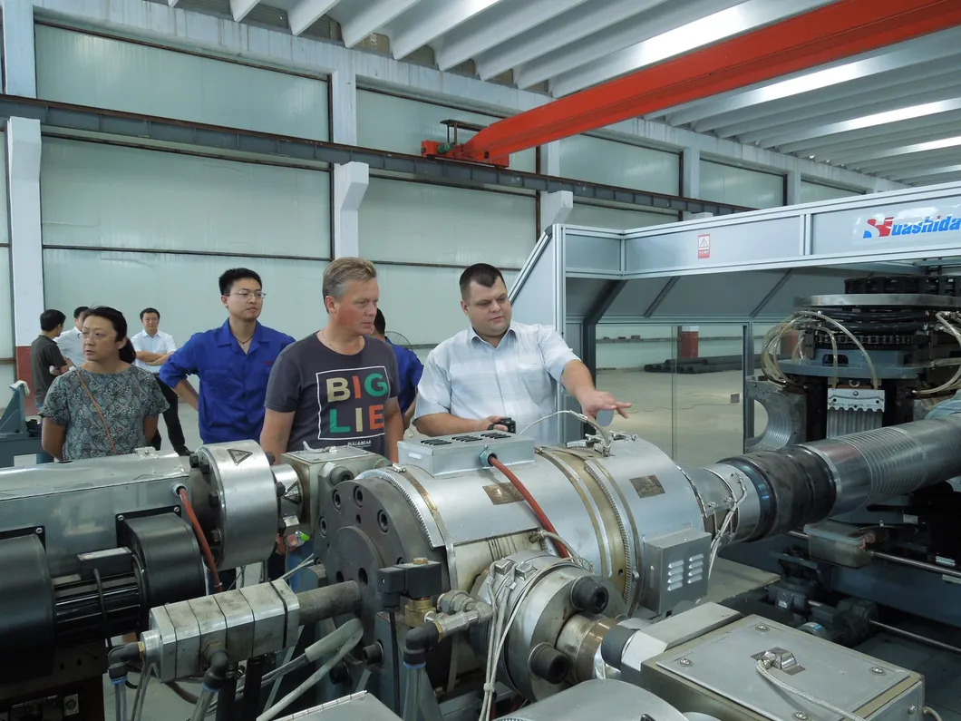 HDPE Hollow Wall Winding Pipe Extrusion Line Double-Wall Corrugated Pipe Machinery