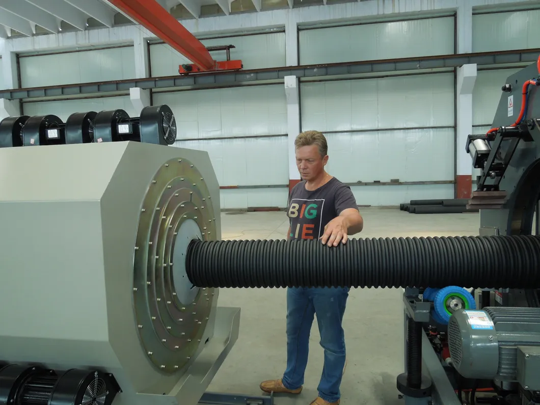HDPE Hollow Wall Winding Pipe Extrusion Line Double-Wall Corrugated Pipe Machinery