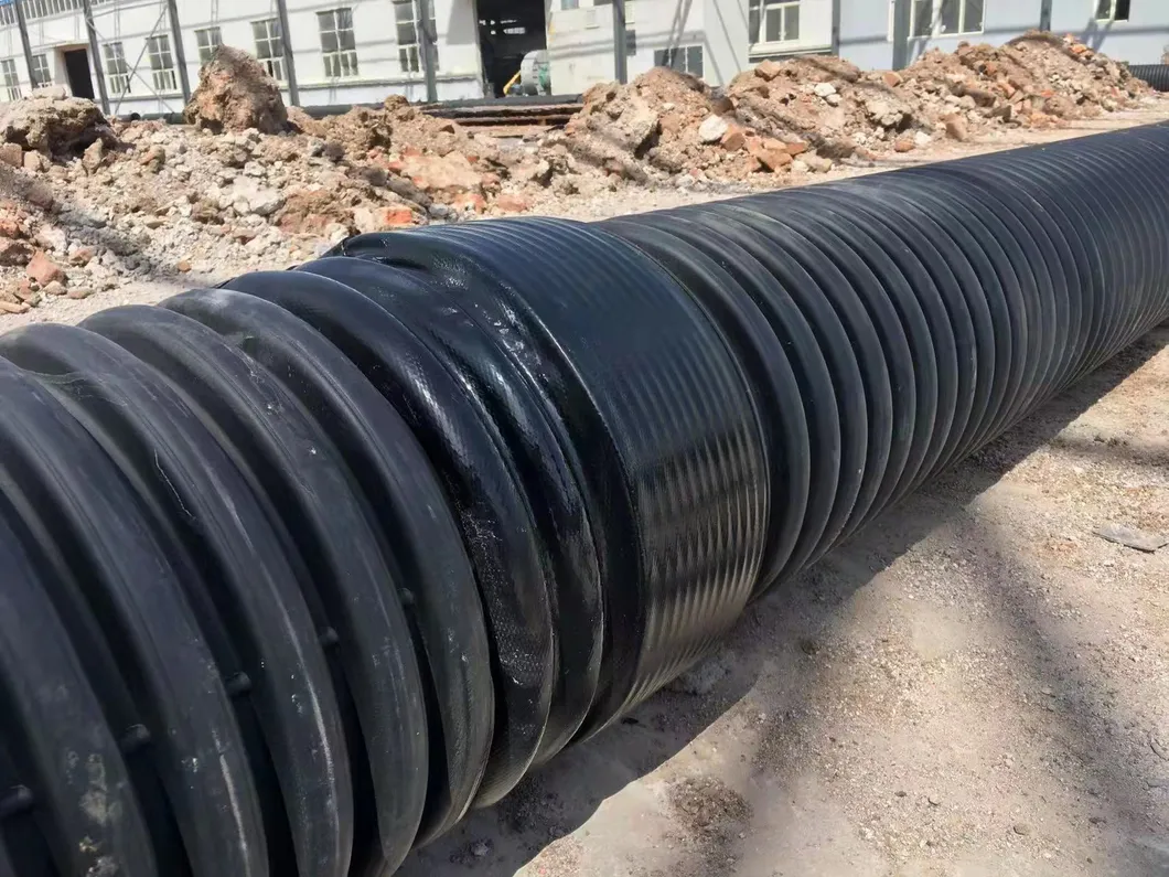 HDPE Hollow Wall Winding Pipe Extrusion Line Double-Wall Corrugated Pipe Machinery