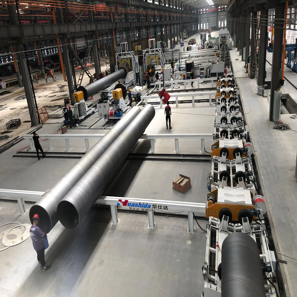 Pre-Insulated Pipe Production Line with PU Spray Foam and PE Winding Production Line