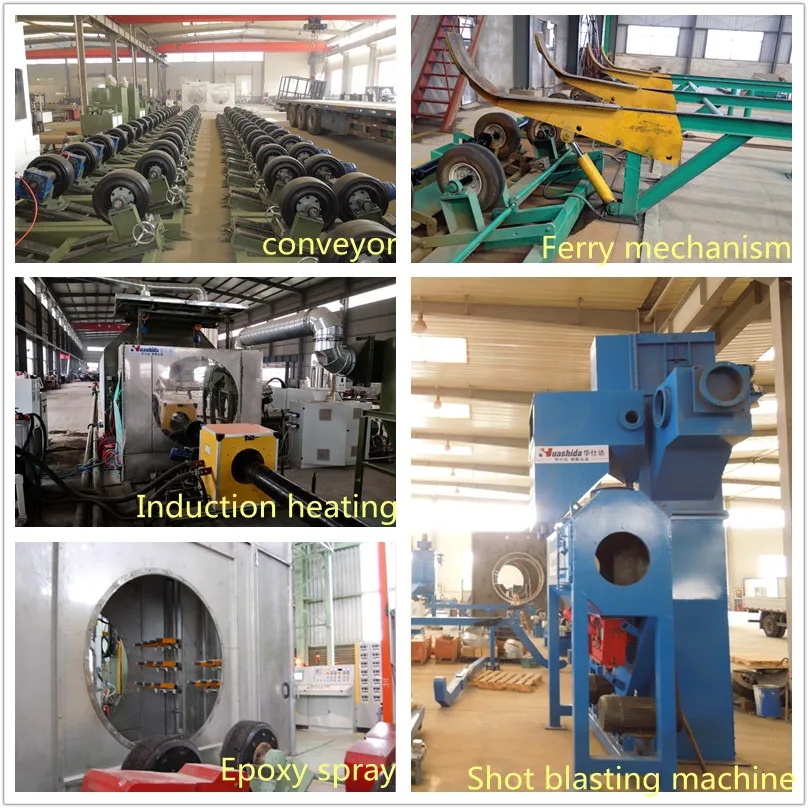 Steel Pipe External Internal 2lpe 3lpe Fbe Liquid Powder Epoxy Coating Line