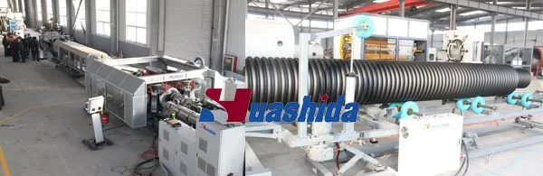 Large Diameter Drainage and Sewage HDPE Double-Wall Corrugated Pipe Production Machine