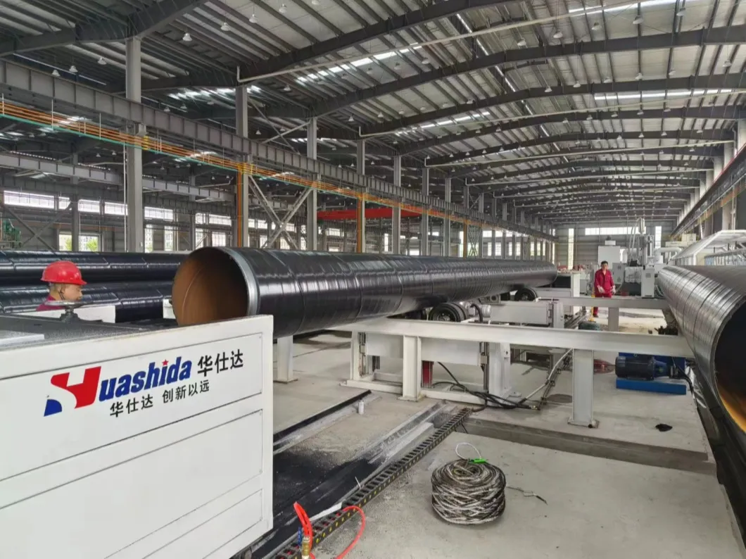 3PE Anti Corrrosive Pipe Machinery Plant with Shot Blasting and Rust Removal