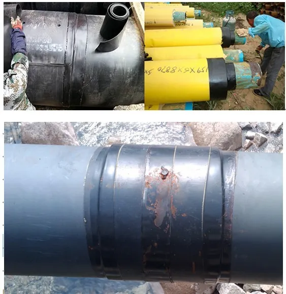 PE Heat Shrinkable Field Coating Material Sleeve for 3lpe Pipe Fittings