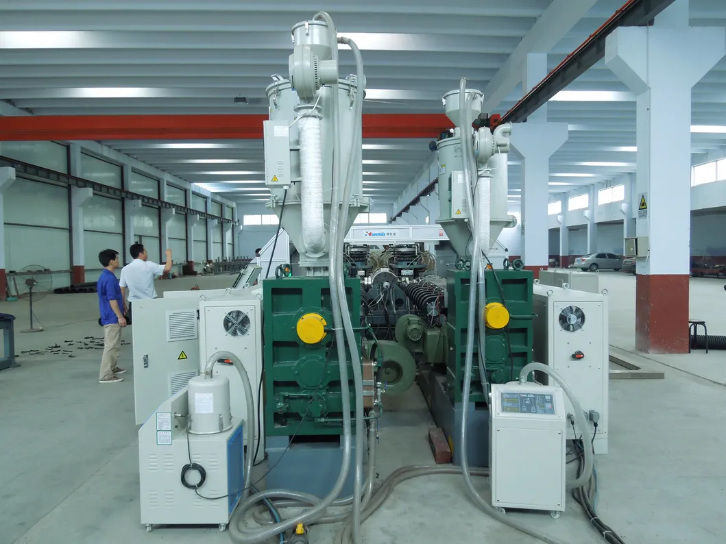 Double Layer HDPE / PP Double Wall Corrugated Water Pipe Production Line 5