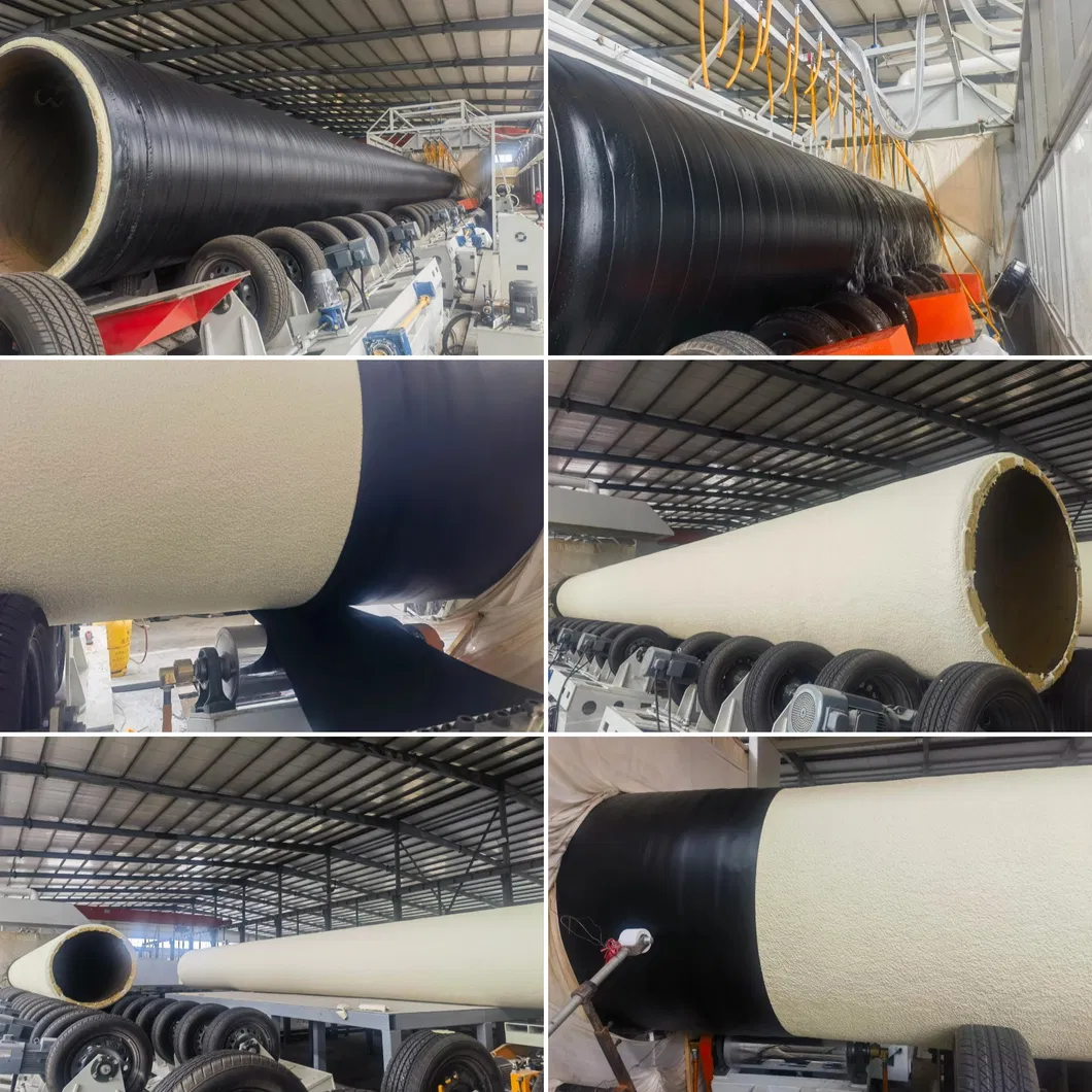 PU Spraying PE Winding Pre-Insulated Pipe Production Line 0