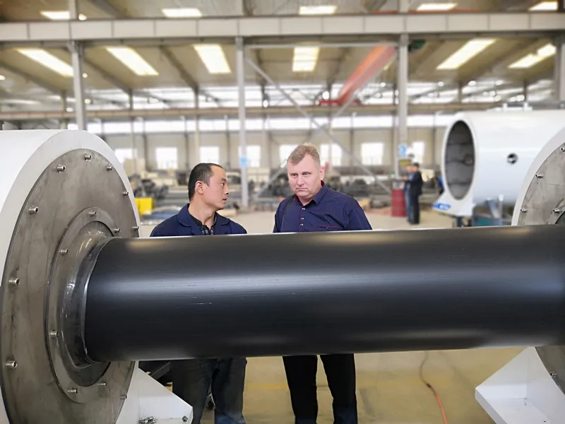 HDPE mantelbuis productielijn voor PU schuim voorgeïsoleerde buizen diameter 110-560mm 3
