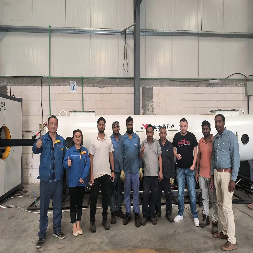 110-2200mm Pre-Insulated Pipe Production Line with Computerized Control and Vacuum And Water Spraying Cooling 4