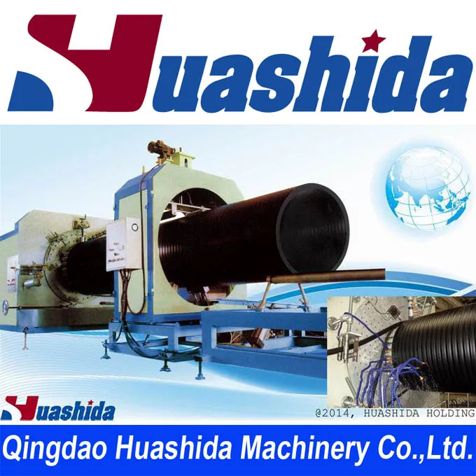 1200-4000 mm Plastic Machine Line For PE Double Wall Corrugated Pipe Production 0