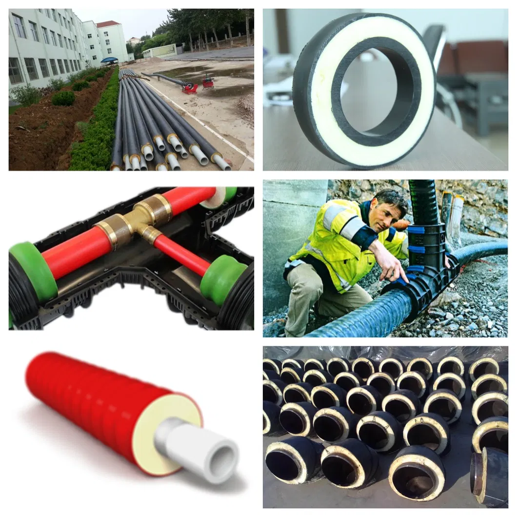 Flexible PU Foaming Pert Insulation Pipe Extruder Machinery for Underground Pipe System 4