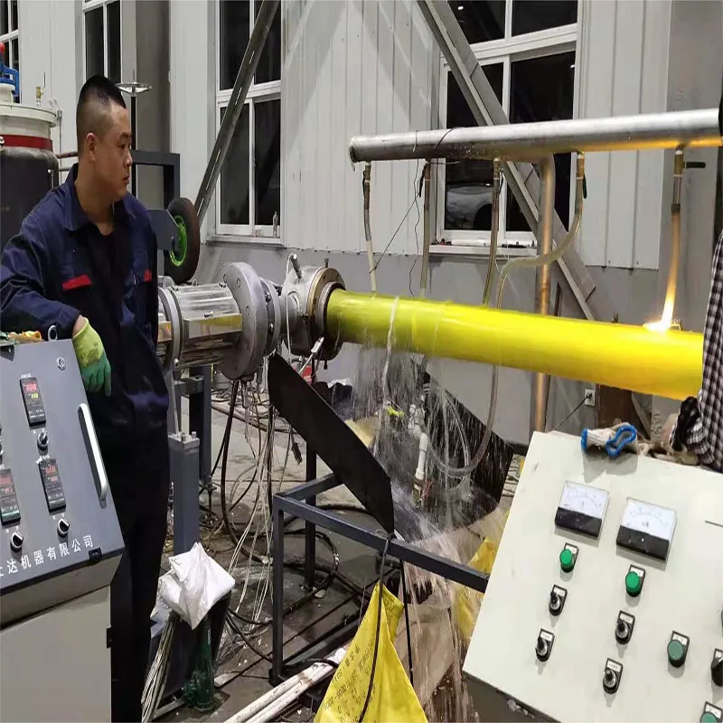 PU Foaming Insulation Pipe Making Machine With HDPE Jacket Extrusion 2