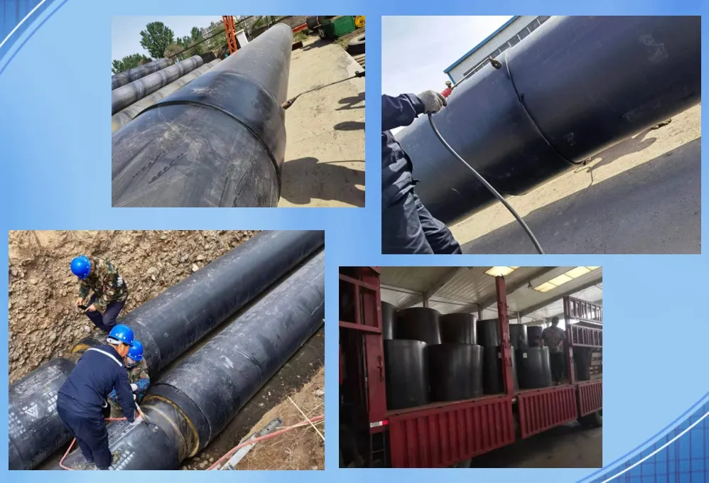 Taśma z bezszwowymi rękawami elektrofuzyjnymi z HDPE do spawania przedwyizolowanych przewodów 2