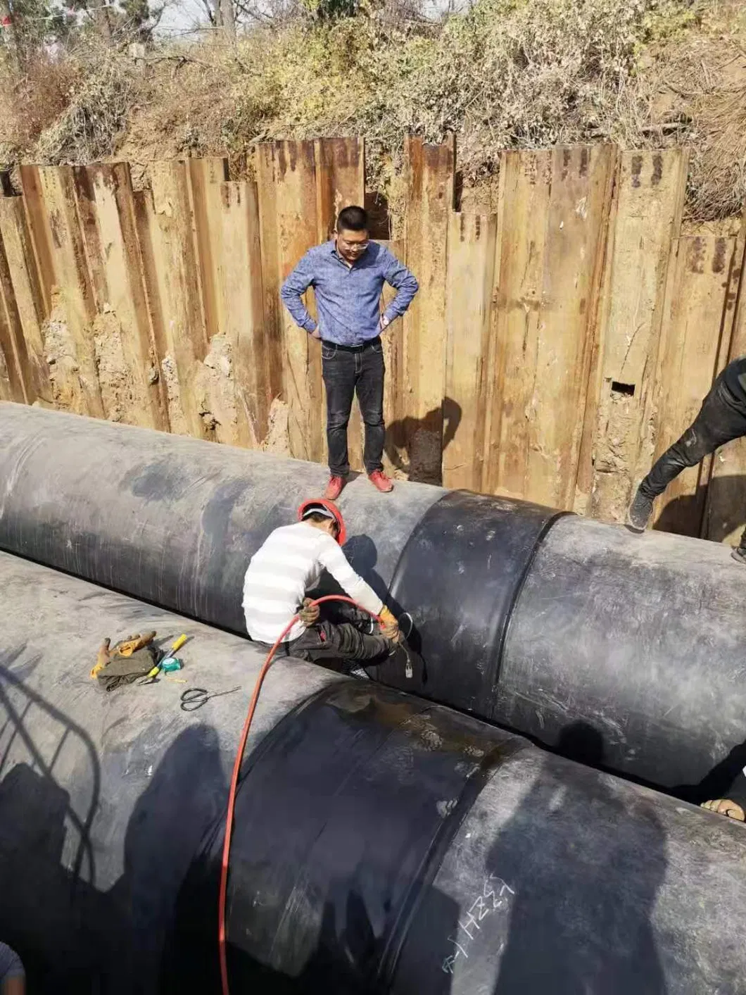 HDPE Pipe Electro-Fusion Tape for Thermal Crude Oil Pre-Insulated Pipeline Girth Weld 6