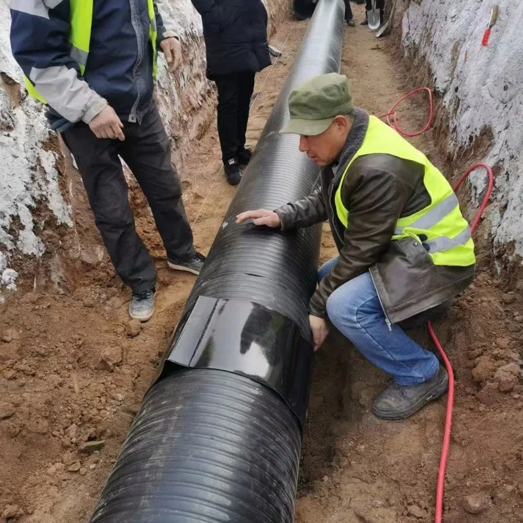 HDPE Structural Hollow Wall Spiral Winding Sewer Corrugated Pipe Extrusion Manufacturing Line 2
