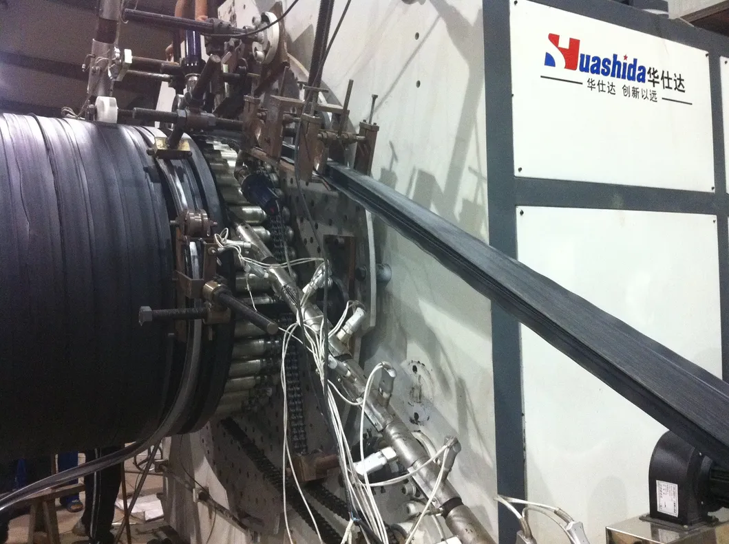 HDPE Structural Hollow Wall Spiral Winding Sewer Corrugated Pipe Extrusion Manufacturing Line 4