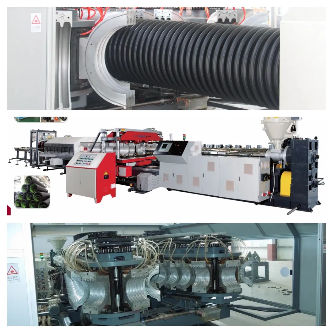 HDPE PP Double Wall Corrugated Pipe Extrusion Line 0