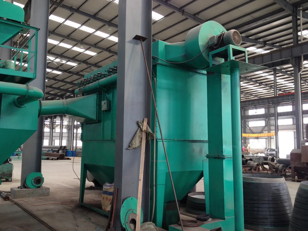 Shot Blasting for Rust Removal Steel Pipes Internal Epoxy Powder Spraying and External 3PE Coating Anti-Corrosion Pipeline 6