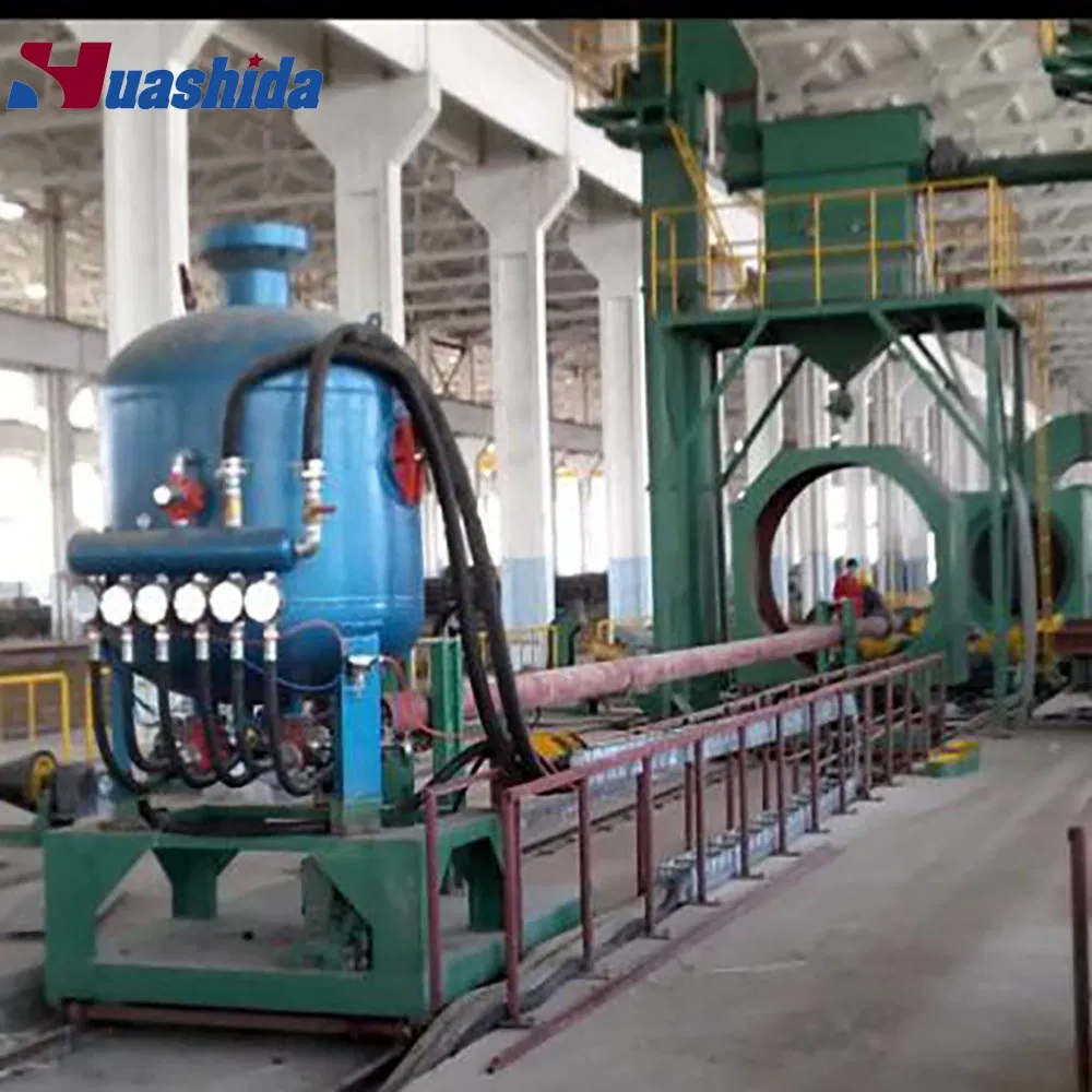 Steel Pipe Inner Wall Sand Blasting Rust Removal Production Line 6