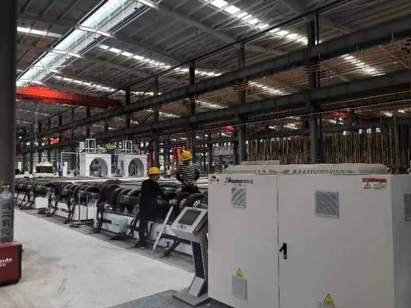 Large Diameter PU Spray Foaming PE Wrapped Preinsulation Pipe Continuous Production Line 7
