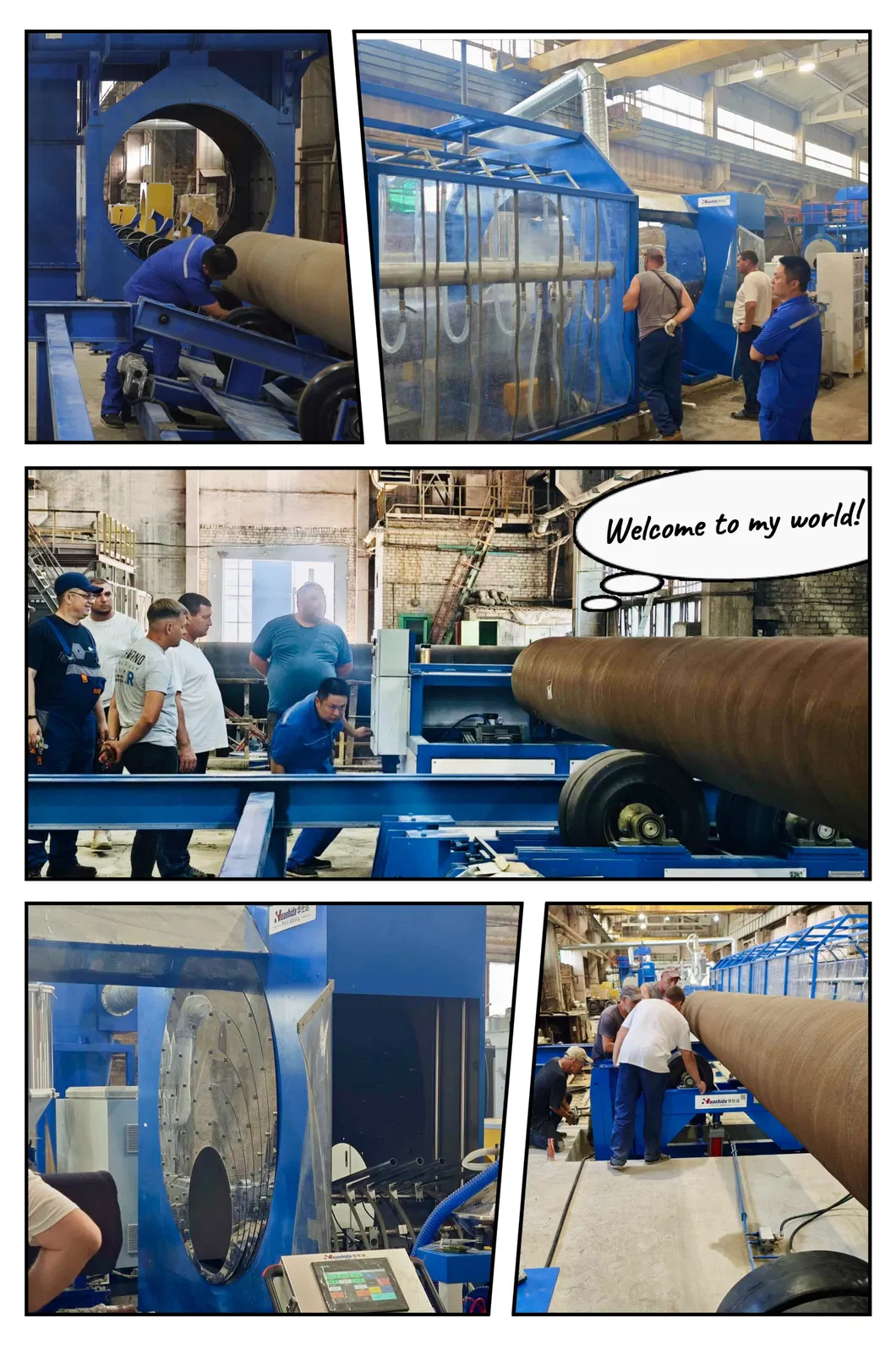 Línea de recubrimiento de acero de gran diámetro de 3LPE de 1400 mm 7
