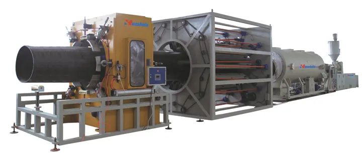HDPE Jacket Pipe Extrusion Line with Technical Service Free Training Vacuum Water Spraying Cooling and High Strength for Pre-Insulated Pipe Production 0