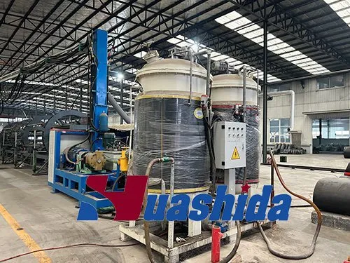 HDPE Jacket Pipe Extrusion Line with Technical Service Free Training Vacuum Water Spraying Cooling and High Strength for Pre-Insulated Pipe Production 5