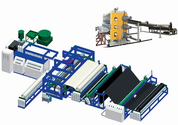 Geomembrane Extrusion Line for Landfills and Water Treatment with SJ120/33 and SJ200/33 Models up to 8000mm Width 0