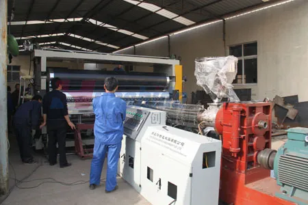 Industrial-Grade Geomembrane Sheet Extrusion Line with 8000mm Maximum Film Width and 0.1-3.0mm Thickness Range 7