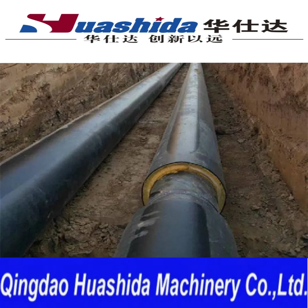 Pre-Insulated Pipe Production Line with Integrated Extrusion System for Municipal Pipeline Applications and Water Spray Cooling 7
