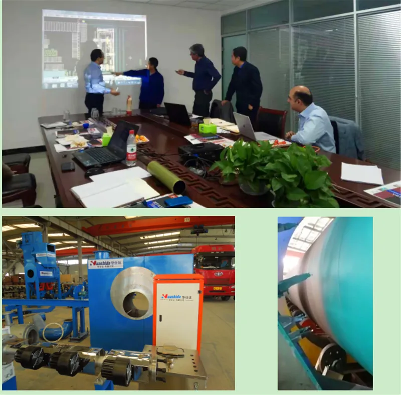 3LPE Coating Pipe Production Line with Pipe dia. 57-3400mm Blasting >2.5A and PE Thickness 2-3mm for Anti-Corrosion 4