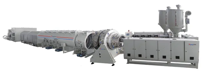 Automatic HDPE Solid Wall Pipe Extrusion Line with Computerized System and Single-screw Extruder for 20-630mm Pipe Diameter 0