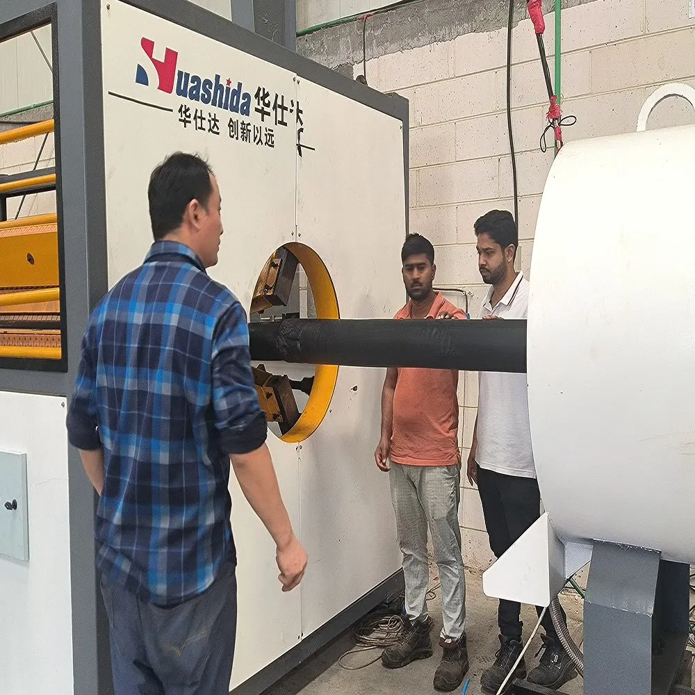 HDPE Jacket Casing Pipe Extrusion Line with Siemens PLC Control for Ø110-2200 mm Pre-Insulated Pipes at 250-1600 kg/h 11