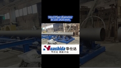 Линия по удалению ржавчины с наружной поверхности стальных труб #huashida #pipelining #machine