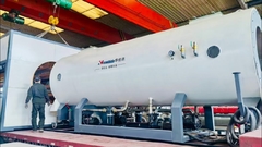 Huashida‘s thermal insulation pipe production line export to Russia #pipeline #machine #трубопровод