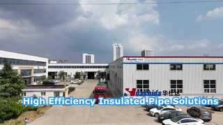 Horizontal shot of the delivery video for Qinglong insulated pipe equipment
