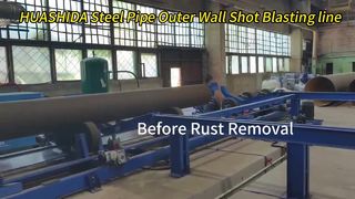 Steel Pipes External Wall Shot Blasting Blaster Machine