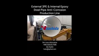 External 3PE Internal Epoxy Steel Pipe Anti-Corrosion Production Line #huashida #3pe #epoxycoating