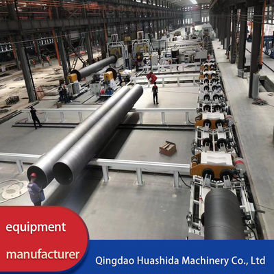 Polyurethane Spraying Foam Pre Insulated Steel Pipe Making Machine PLC Control