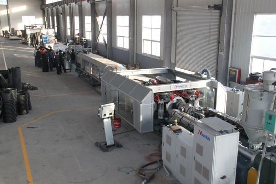 800 мм трубная экструдерная линия производства HDPE полые стены гофрированные трубы
