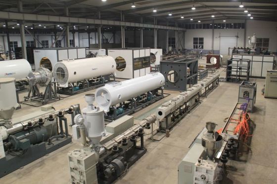 440kw HDPE Jacket Extrusion Line For PU Foaming Pre Insulated Pipe