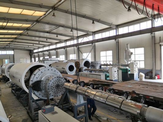 Vacuum Calibrating Pre Insulated pE Pipe Extrusion Line 150KW