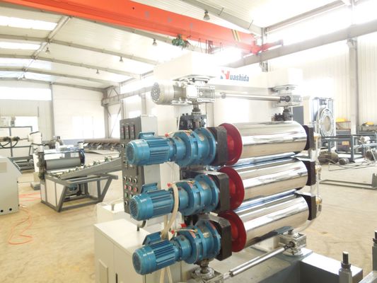 100kw-200kw PLC Control Plastic Extrusion Line For PP/HDPE Sheet Making