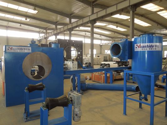 Blasting Coating Beveling Machine Line For 3PE Steel Pipe Hollow Structure Wall