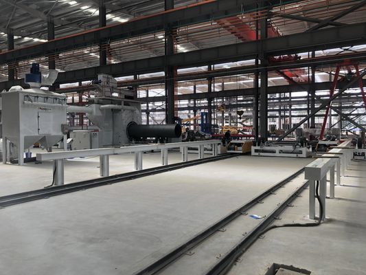 Continuous Line For Steel Pipe PU Spraying Foam Pre Insulated Pipe Making