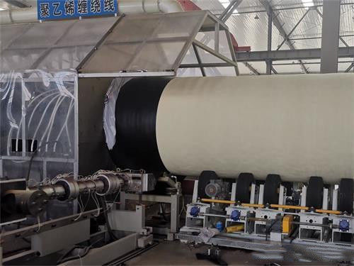 Rigid Polyurethane Foam Spraying and PE Spiral Winding Insulated Steel Pipe Line